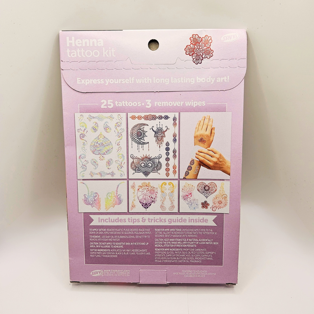 Henna Inspired Temporary Tattoos