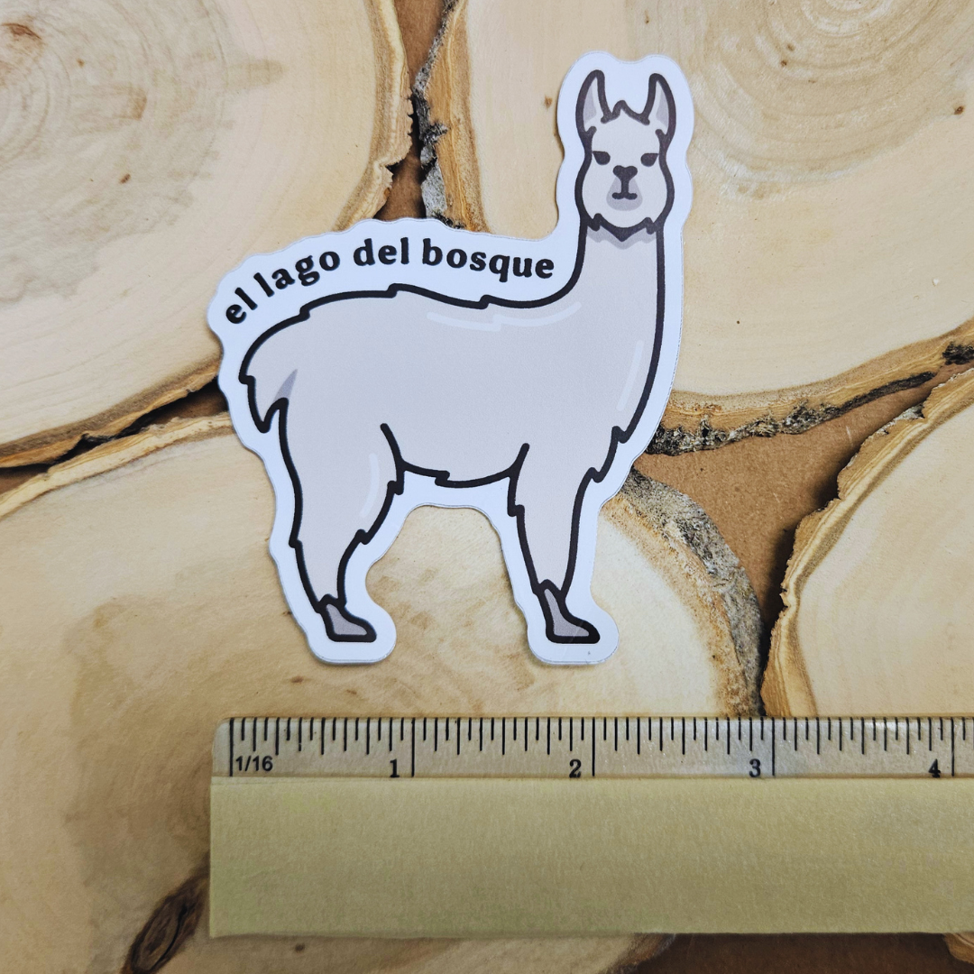 ELdB White Llama Sticker
