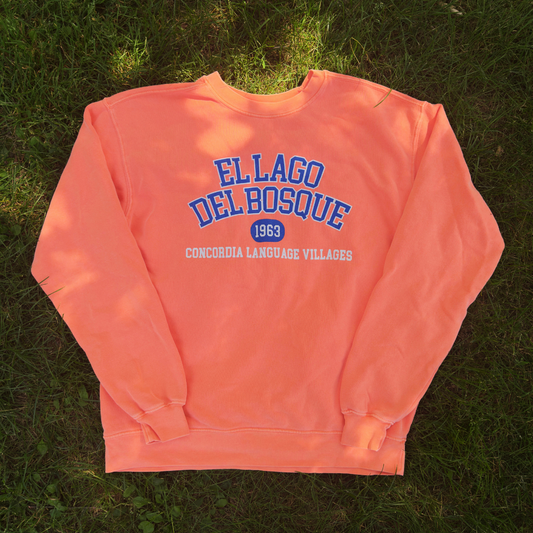 NEW! 2026 El Lago del Bosque Collegiate Crew Neck Sweatshirt