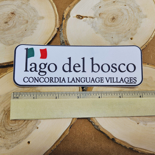 Lago del Bosco Flag Sticker