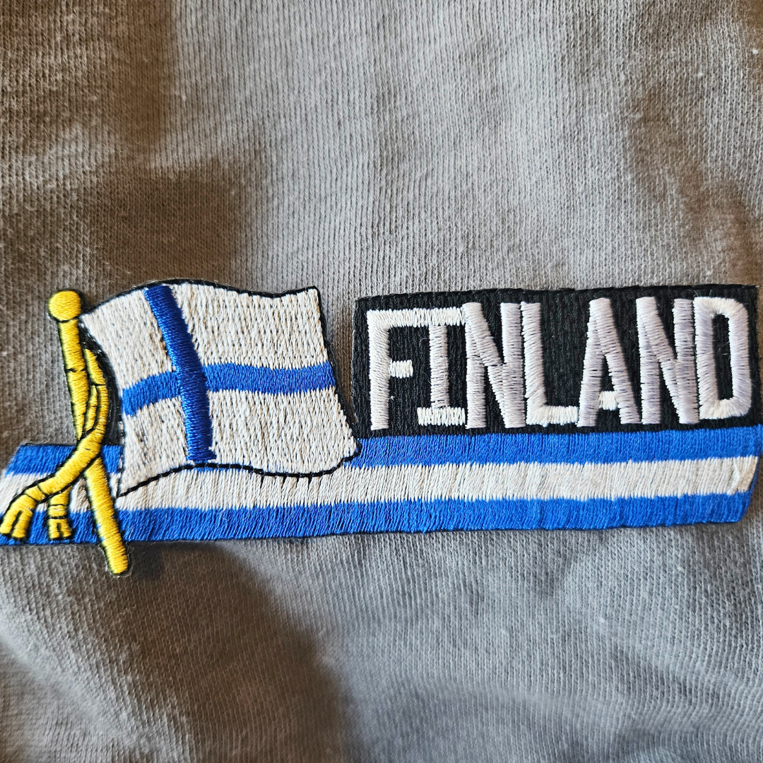 Finnish Flag Iron-On Patch