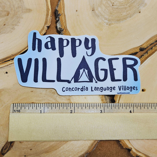 Happy Villager w/ Tent Sticker