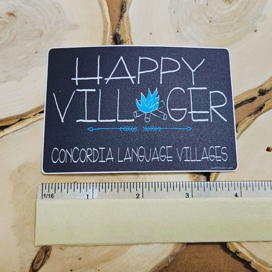 Happy Villager w/ Fire Sticker