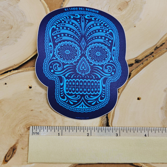 Blue Skull Sticker