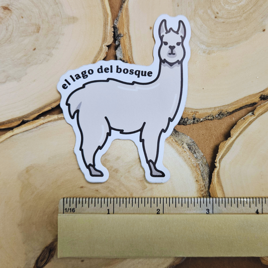 ELdB White Llama Sticker