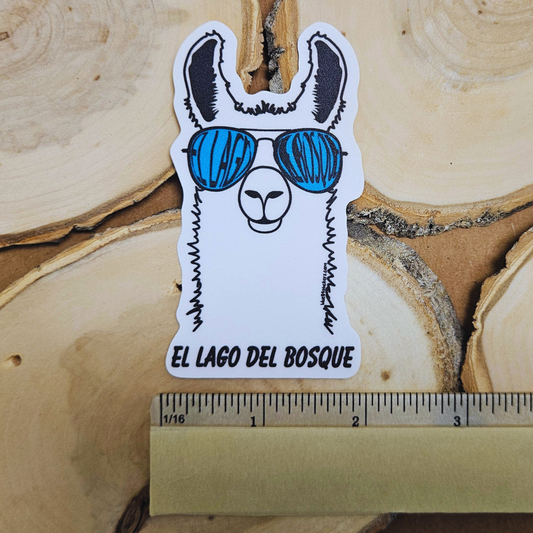ELdB Blue Glasses Llama Sticker