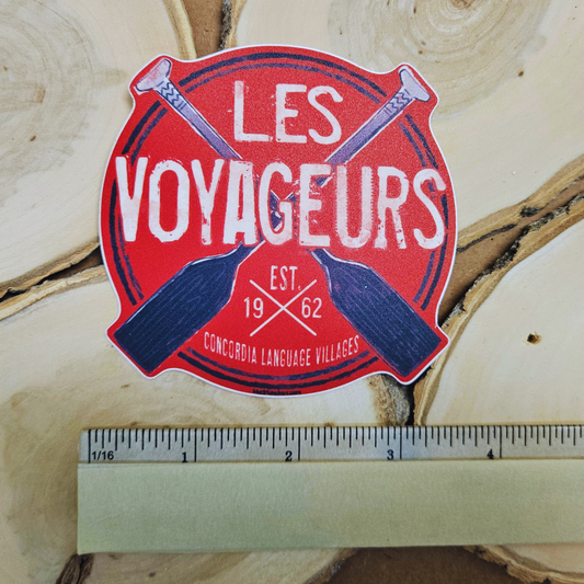 Voyageurs Crossed Paddles Sticker